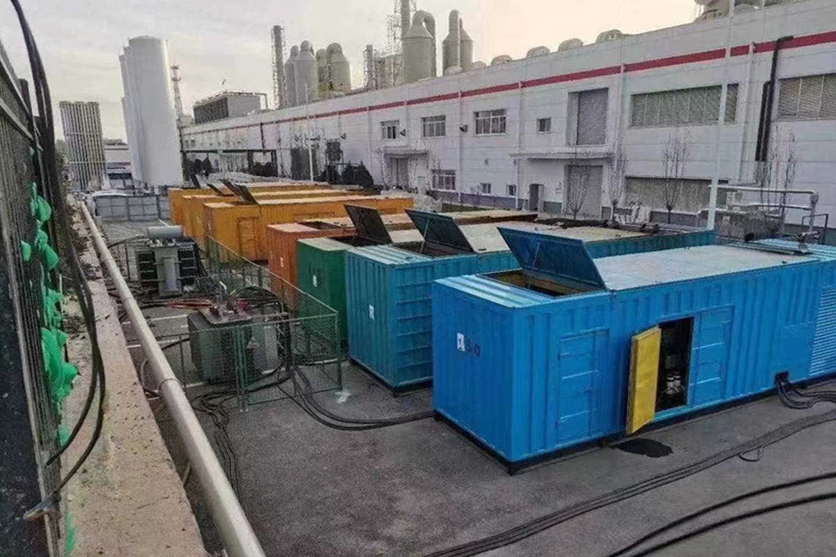 临泉发电机租赁施工现场
